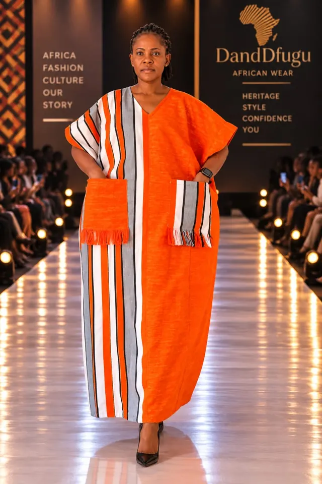 Orange Split Maxi dress