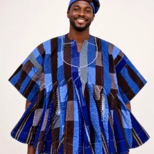 Royal Blue Patch Smock