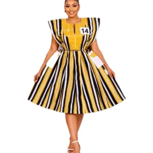 Honey Stripe Flare Dress