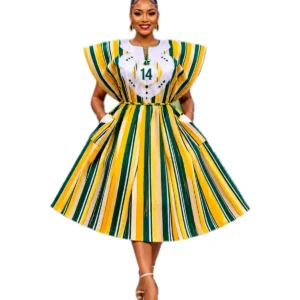 Ghana Green Flare Dress