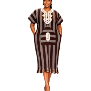 Cocoa Adinkra Midi Dress