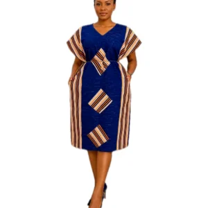 Navy Diamond Shift Dress