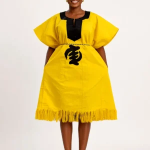 Yellow Gye Nyame Dress