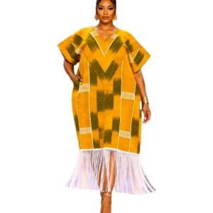 Golden Fringe Kaftan