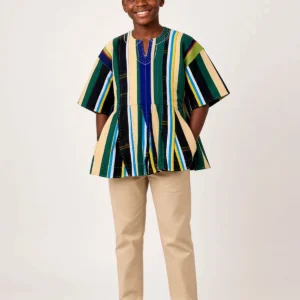 Kids' Forest & Cream Smock