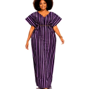 Plum Pinstripe Maxi