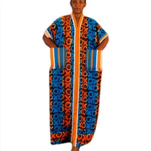 Azure Print Long Kaftan